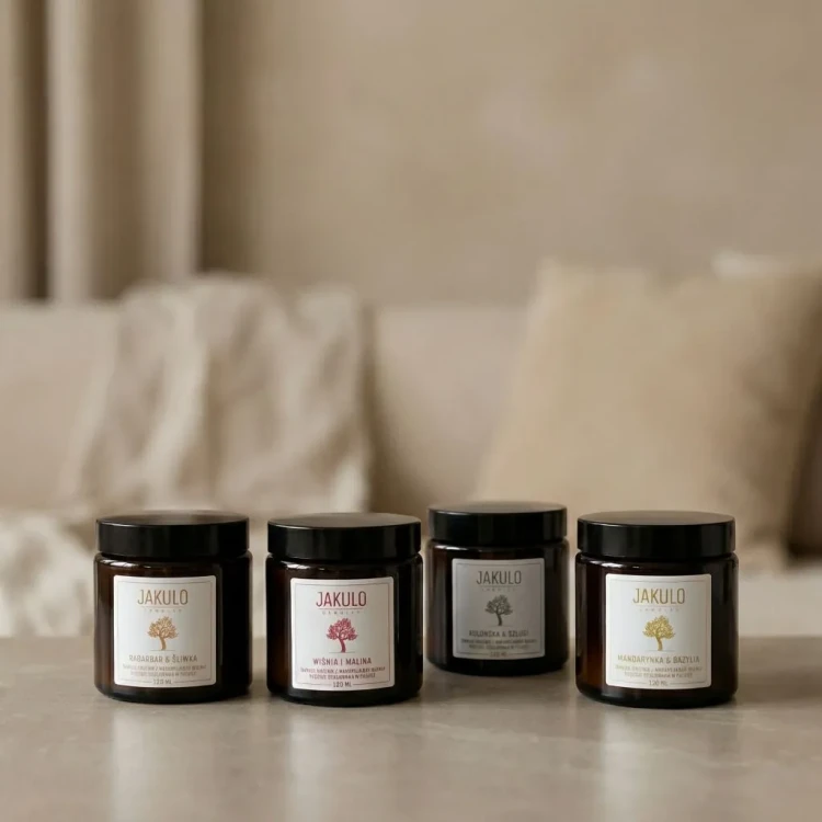 Zestaw 4 małych świec sojowych o pojemności 120ml - doskonały dodatek do domowego SPA