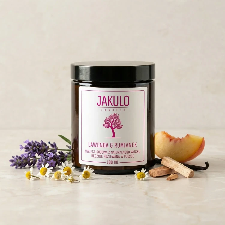 Swieca sojowa Lawenda i Rumianek 180ml - JAKULO