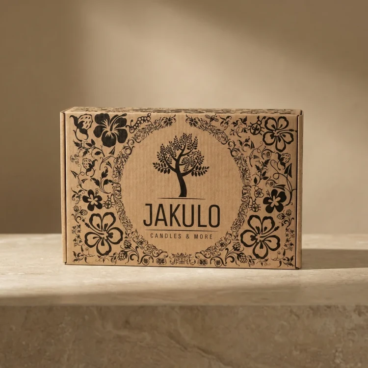 Pudełko prezentowe JAKULO Candles & More z kwiatowym wzorem - stojące